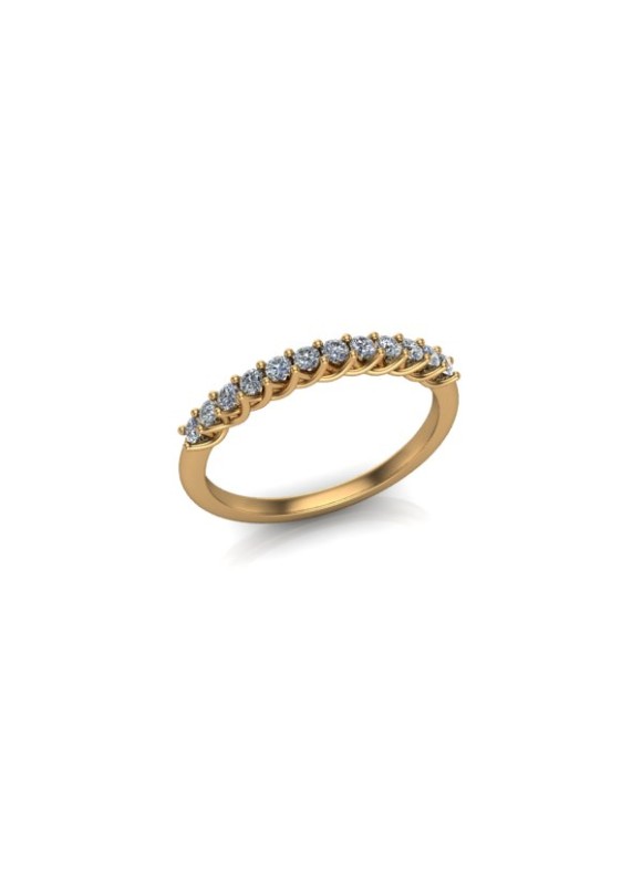 Matilda - Ladies 9ct Yellow Gold 0.25ct Diamond Wedding Ring From £725