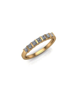Maya - Ladies 18ct Yellow Gold 0.35ct Princess Diamond Set Wedding Ring From £1095 