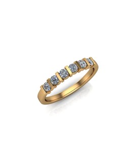 Eva - Ladies 18ct Yellow Gold 0.35ct Diamond Wedding Ring From £1095 