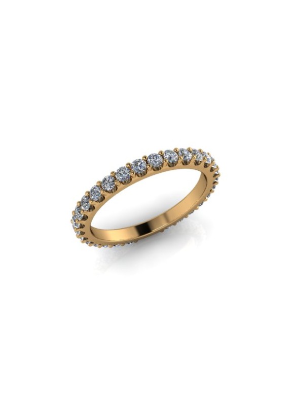 Aria - Ladies 18ct Yellow Gold 0.75ct Diamond Wedding Ring From £1995