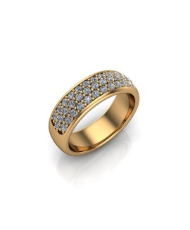 Esme - Ladies 9ct Yellow Gold 0.50ct Diamond Pave Wedding Ring From £1445 