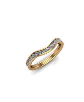 Scarlett - Ladies 9ct Yellow Gold 0.25ct Diamond Wedding Ring From £775 