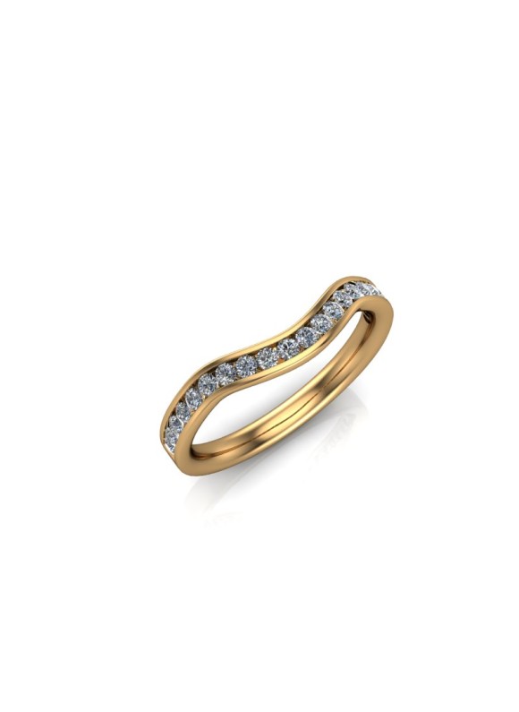 Scarlett - Ladies 9ct Yellow Gold 0.25ct Diamond Wedding Ring From £775