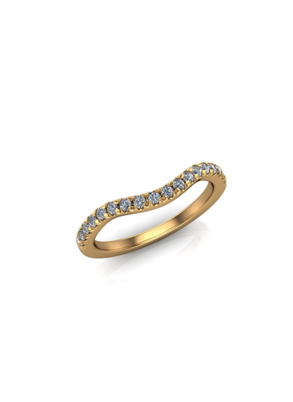 Thea - Ladies 9ct Yellow Gold 0.25ct Diamond Wedding Ring From £775