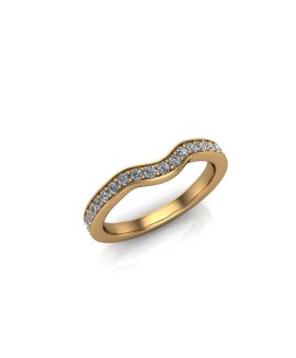Ada - Ladies 9ct Yellow Gold 0.25ct Diamond Wedding Ring From £775 