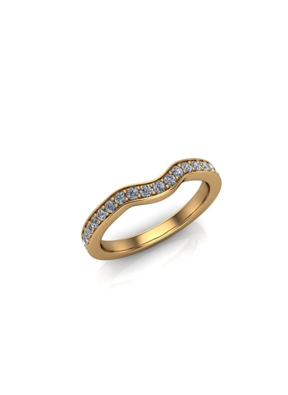 Ada - Ladies 9ct Yellow Gold 0.25ct Diamond Wedding Ring From £775