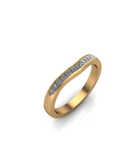 Layla - Ladies 9ct Yellow Gold 0.25ct Diamond Wedding Ring From £775 