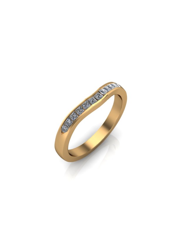 Layla - Ladies 9ct Yellow Gold 0.25ct Diamond Wedding Ring From £775