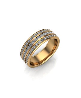 Mila - Ladies 18ct Yellow Gold 1.50ct Diamond Wedding Ring From £3445 