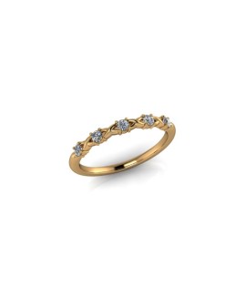 Eleanor - Ladies 9ct Yellow Gold 0.15ct Diamond Wedding Ring From £575 