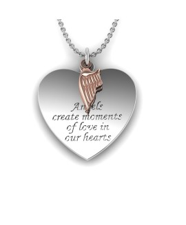 Love is a Moment  "Angels" engraved message 