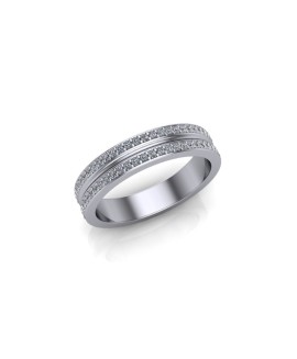 Florence - Ladies 9ct White Gold 0.25ct Diamond Wedding Ring From £975 