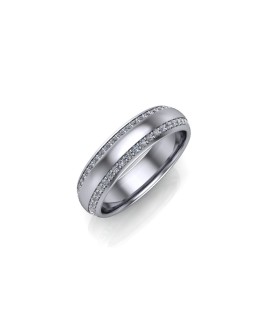 Poppy - Ladies 18ct White Gold 0.33ct Diamond Wedding Ring From £1725 