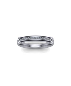 Hallie - Ladies Platinum 0.10ct Diamond Wedding Ring From £975 