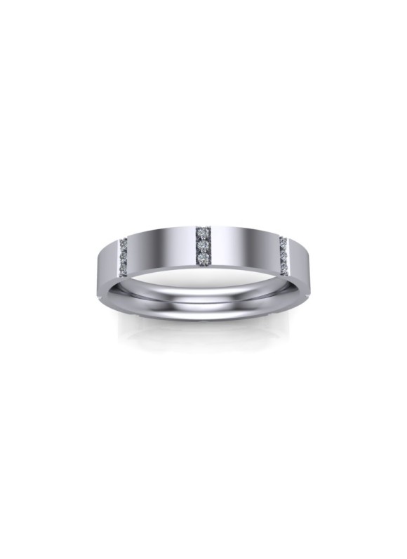 Willow - Ladies 18ct White Gold 0.10ct Diamond Wedding Ring From £1125 Willow - Ladies 18ct White Gold 0.10ct Diamond Wedding Ring From £1125