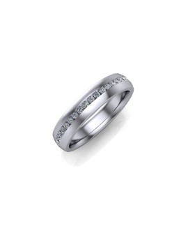 Evelyn - Ladies 9ct White Gold 0.20ct Diamond Wedding Ring From £875 