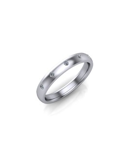 Sienna - Ladies 18ct White Gold 0.10ct DiamondWedding Ring From £725 