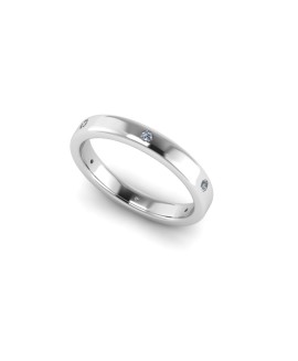 Alice - Ladies Platinum 0.10ct Diamond Wedding Ring From £975 