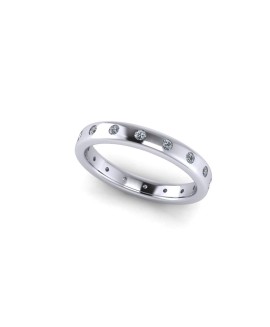 Sofia - Ladies 9ct White Gold 0.25ct Diamond Wedding Ring From £725 
