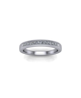 Emilia - Ladies 9ct White Gold 0.20ct Diamond Wedding Ring from £695 