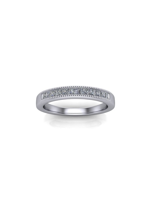 Emilia - Ladies 9ct White Gold 0.20ct Diamond Wedding Ring from £695