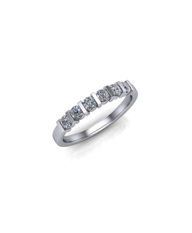 Eva - Ladies 9ct White Gold 0.35ct Diamond Wedding Ring From £795 