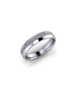 Luna - Ladies 9ct White Gold 0.25ct Diamond Wedding Ring From £825 