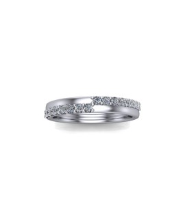 Millie - Ladies 9ct White Gold 0.25ct Diamond Wedding Ring From £725 