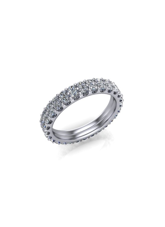 Bella - Ladies 9ct White Gold 1.50ct Diamond Wedding Ring £2345