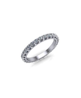 Aria - Ladies 9ct White Gold 0.75ct Diamond Wedding Ring From £1695 