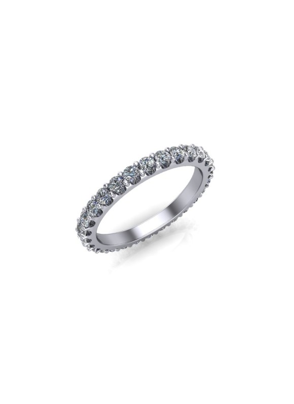 Aria - Ladies 9ct White Gold 0.75ct Diamond Wedding Ring From £1695