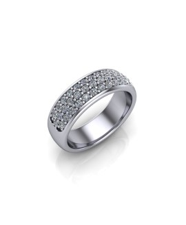 Esme - Ladies Platinum 0.50ct Diamond Pave Wedding Ring From £1895 