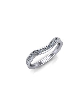 Scarlett - Ladies 18ct White Gold 0.25ct Diamond Wedding Ring From £1045 
