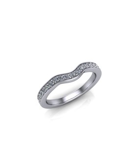 Ada - Ladies 9ct White Gold 0.25ct Diamond Wedding Ring From £775 