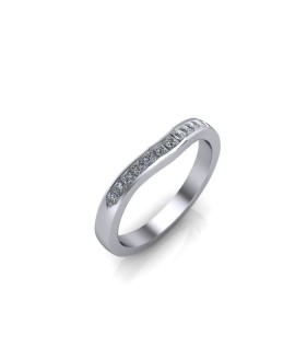 Layla - Ladies 9ct White Gold 0.25ct Diamond Wedding Ring From £775 