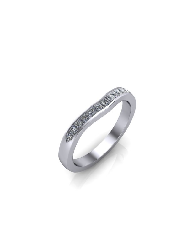 Layla - Ladies 9ct White Gold 0.25ct Diamond Wedding Ring From £775