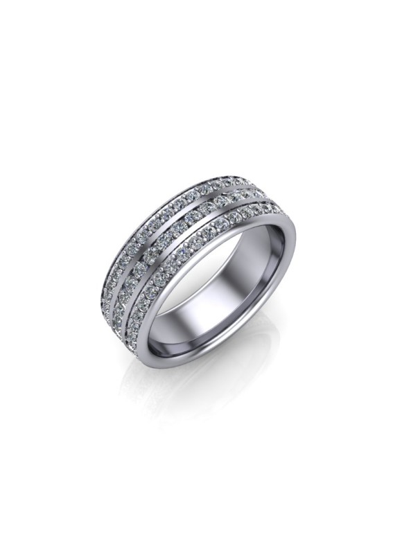 Mila - Ladies Platinum 1.50ct Diamond Wedding Ring From £3945