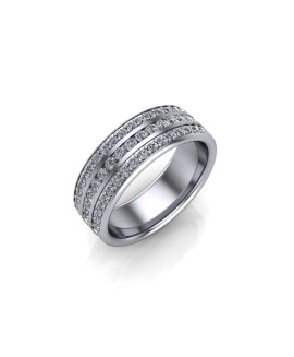 Mila - Ladies 18ct White Gold 1.50ct Diamond Channel Set Wedding Ring From £3445 