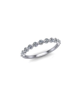 Violet - Ladies 9ct White Gold 0.33ct Diamond Wedding Ring From £675 