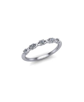 Eleanor - Ladies 18ct White Gold 0.15ct Diamond Wedding Ring From £775 