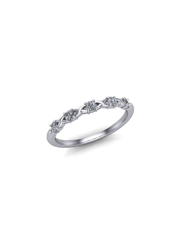 Eleanor - Ladies Platinum 0.15ct Diamond Wedding Ring From £875