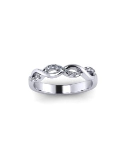 Summer - Ladies 18ct White Gold 0.10ct Diamond Wedding Ring From £875 