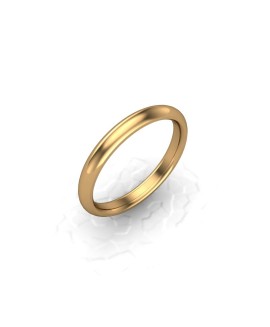 Ladies Plain 9ct Yellow Gold Wedding Ring - 2.5mm Traditional Court - Price From £165 