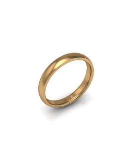 Ladies Plain 18ct Yellow Gold Wedding Ring - 3mm Traditional Court - Price From £565 