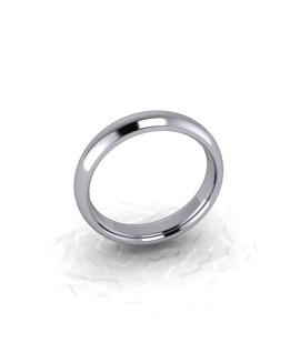 Ladies Plain Platinum Wedding ring - 4mm Traditional Court - Price From £665 