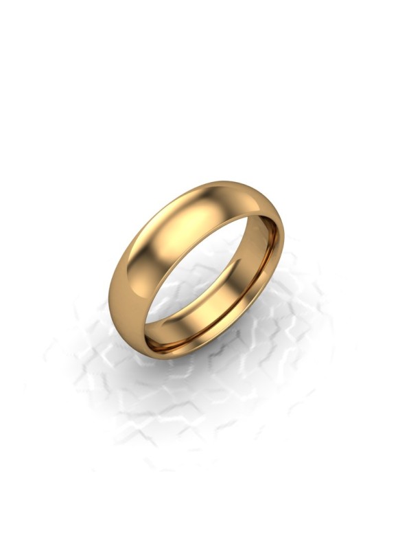 Mens Plain 9ct Yellow Gold Wedding Ring - 5mm Traditional Court - Price from £330