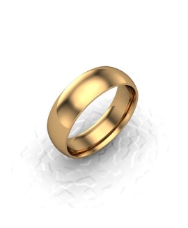 Mens Plain 18ct Yellow Gold Wedding Ring - 6mm Traditional Court - Price From £995 