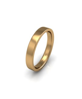Ladies Plain 9ct Yellow Gold Wedding Ring - 3mm Flat Court - Price From £190 