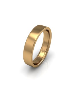Ladies Plain 9ct Yellow Gold Wedding Ring - 4mm Flat Court - Price From £240 