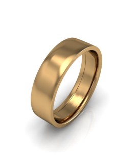 Mens Plain 18ct Yellow Gold Wedding Ring - 6mm Flat Court - Price From £995 